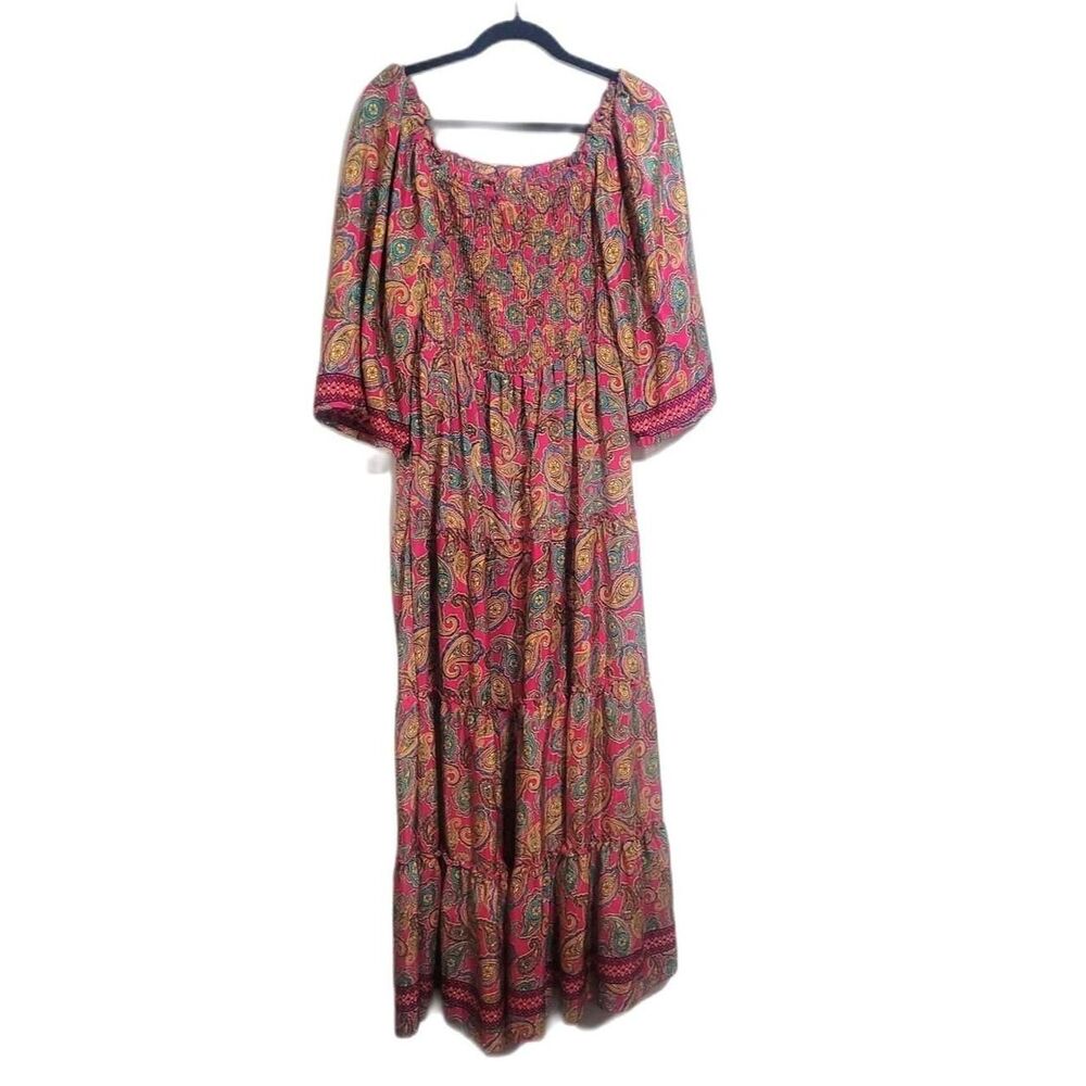 Unbranded Women's Pink and Green Dress